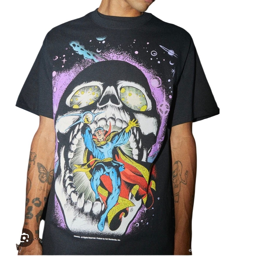 Avengers x HUF Strange Skull Marvel Dr. Strange T-Shirt Graphic Print